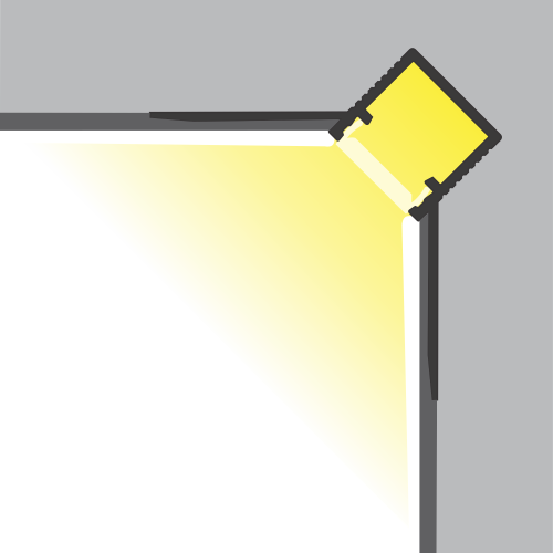 Illustration einer Eckbeleuchtung