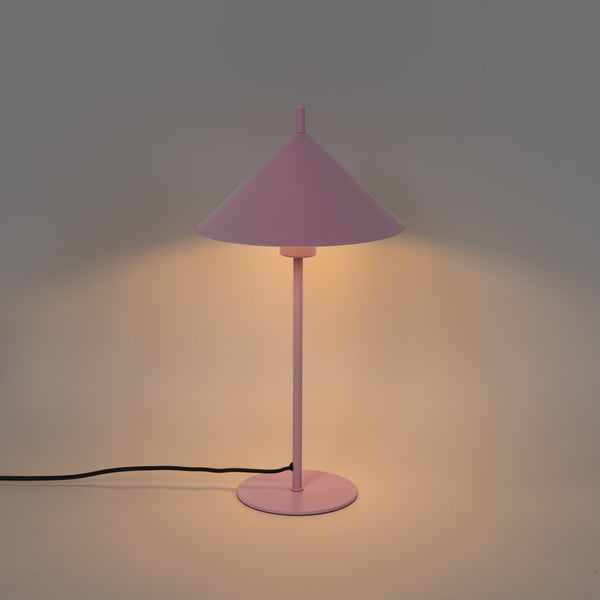 Rosa Tischleuchte mit Kegelförmigem Schirm