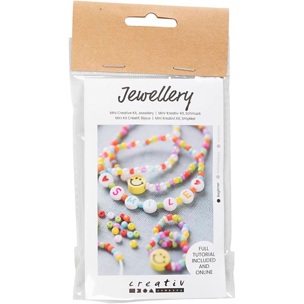 Creativ Company DIY Sets Beads Mini Kreativ Set Schmuck, Armband und Fingerring, Kreativ Box