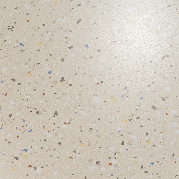 Vinylboden mit Terrazzo-Optik und feinen Farbakzenten für den Wohnbereich