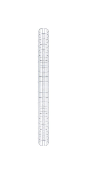 Gabionensäule Durchmesser 27 cm, MW 5 x 10 cm rund - Höhe: 2,20 m