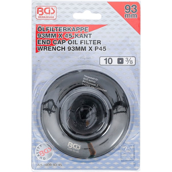 BGS Ölfilterschlüssel 45-kant Ø 93 mm für Audi / VW - 1039-93-45