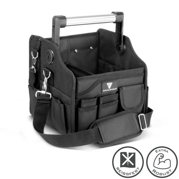 Werkzeugtasche mit Tragegriff und Schultergurt