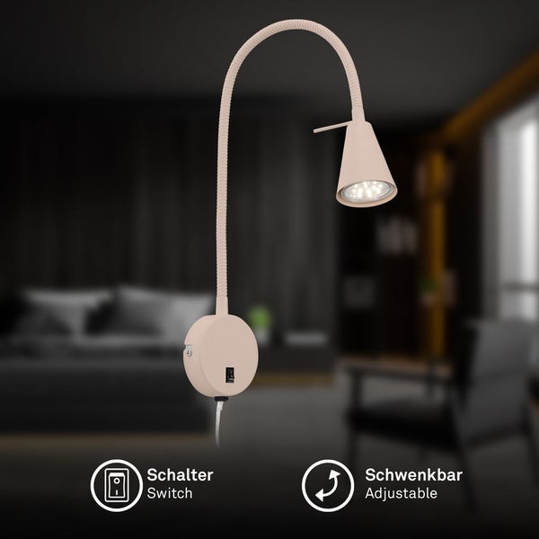 LED Wandleuchte innen LED Wandlampe Bettleuchte Leselampe Schwenkbar