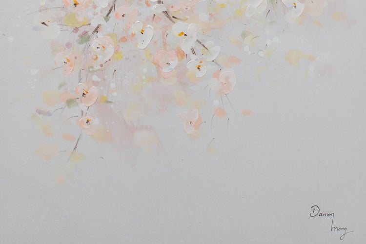 Handgemaltes Gemälde Acrylfarbe 60x120cm Rosa