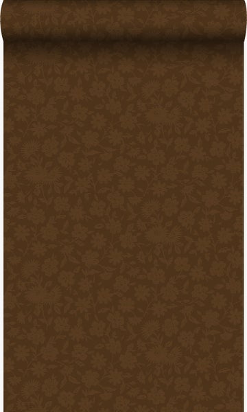 Origin Wallcoverings Tapete Blumen Braun und Gold - 53 cm x 10,05 m - 345439