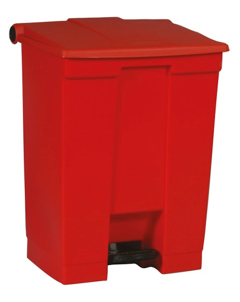 PROREGAL Rubbermaid Robuster Pedaleimer 68,1 Liter HxBxT 67,3 x 41 x 50,2 cm Aus Konformen Polyethylen Rot