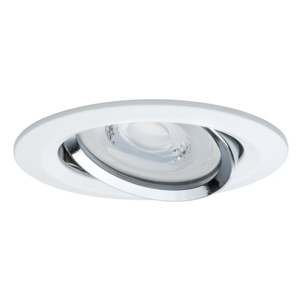 Premium LED Einbauleuchte Coin Basisset schwenkbar rund 84mm 50° Coin 3x6,8W 3x463lm 230V dimmbar 2700K Weiß, Chrom