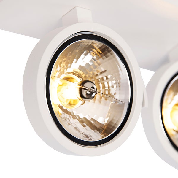 Weiße Deckenleuchte mit zwei Strahlern