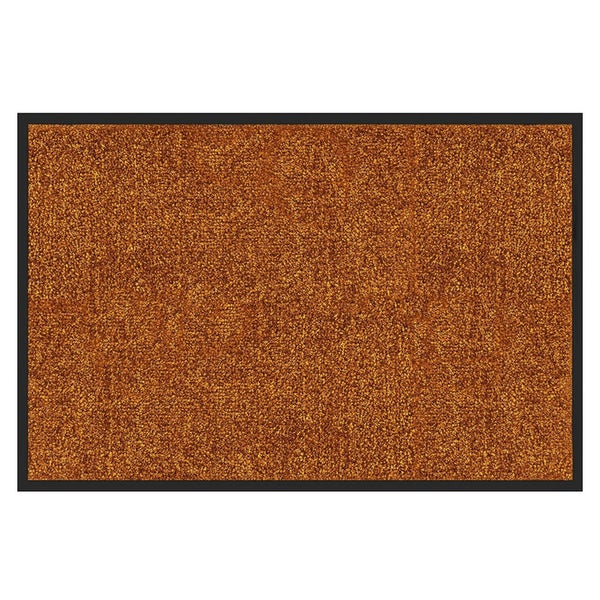 FLOORDIREKT Fußmatte Rhine - Unicolor - Schmutzfangmatte für Innen & Außenbereiche - Braun - 90 x 600 cm