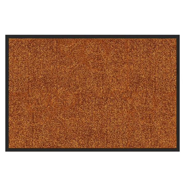 FLOORDIREKT Fußmatte Rhine - Unicolor - Schmutzfangmatte für Innen & Außenbereiche - Braun - 90 x 150 cm