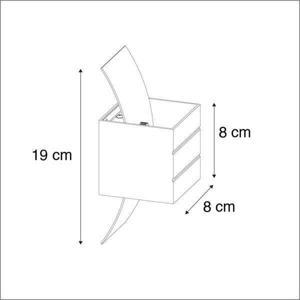 Set mit 2 modernen Aluminium-Wandlampen - Amy