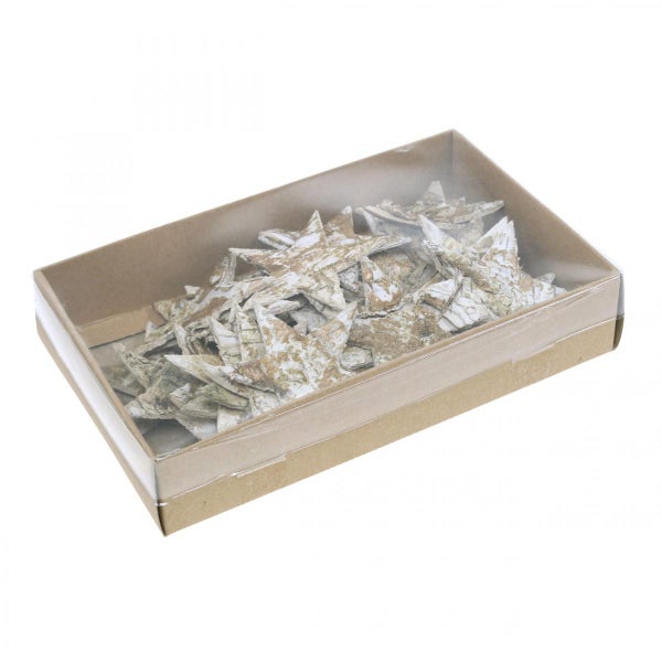 Dekorative Holzsterne in einer Schachtel