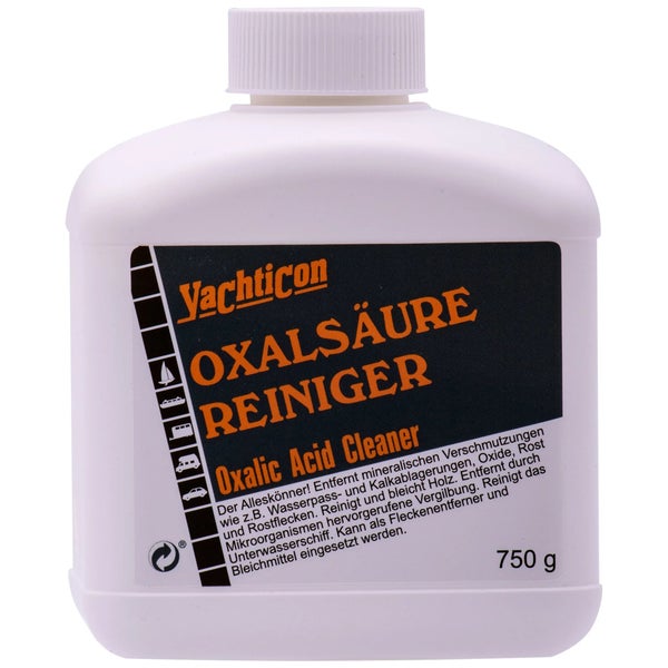 Yachticon Oxalsäure Reiniger 750 Gramm Flasche zur Entfernung von Kalk und Rostflecken.