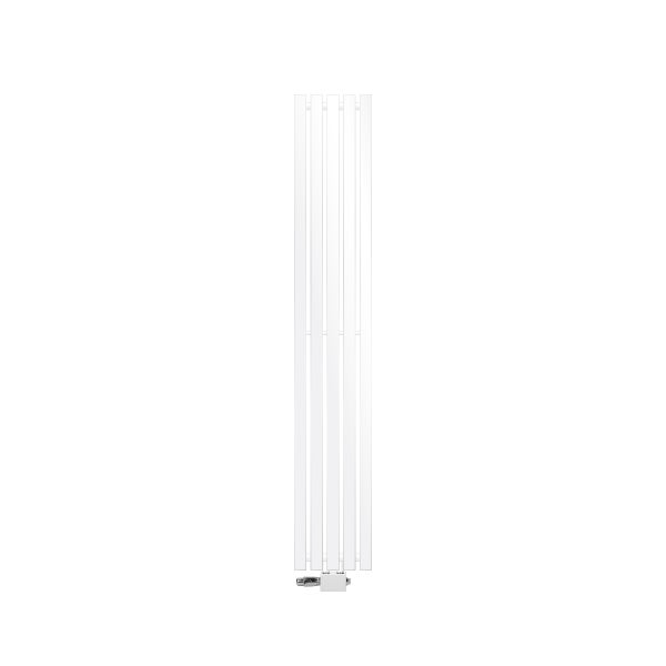 ECD Germany Design Paneelheizkörper Stella Mittelanschluss 260 x 1600 mm Weiß mit Anschlussgarnitur Thermostat Universal Eck- und Durchgangsform, Flach Einlagig Vertikal, Heizkörper Badheizkörper
