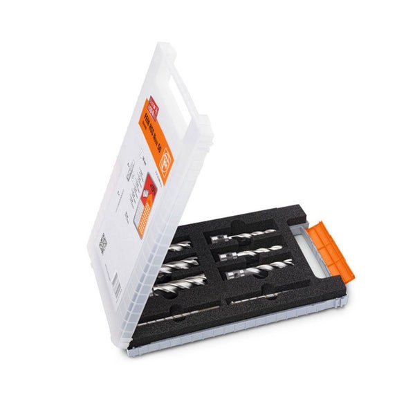 Fein HSS Nova 50 Bohrer Set im geöffneten Kasten