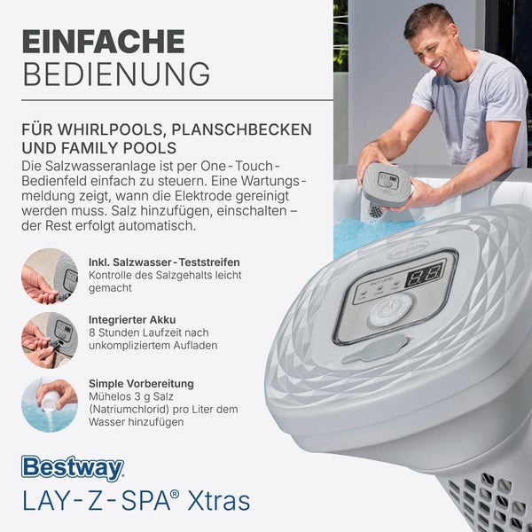 Bestway Logo Lay-Z-Spa Salzwassersystem für Whirlpools, Planschbecken und Familienpools