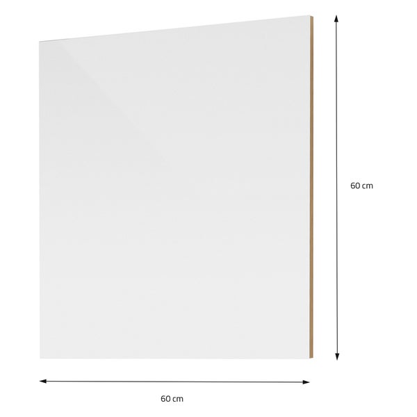 ML-Design Badspiegel, Weiß, Spiegel 60 x 60 cm, Glas, Rahmenlos Badezimmerspiegel, Quadratische Wandspiegel, Badezimmer Spiegel, Dekospiegel, Einfache Montage, Wandmontage, Deko Spiegel