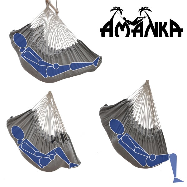 Hängesessel mit Holzstab und Stoffbezug