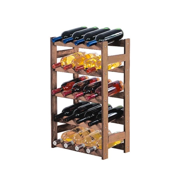 PROREGAL Weinregal Pinotwine HxBxT 70 x 43 x 25 cm 20 Flaschen Massives Kiefernholz Braun Geölt