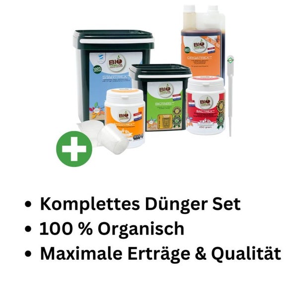 BioTabs XL Dünger-Set – 5-teiliges Starterpaket mit Startrex, Mycotrex, Bactrex, Biotabs & Orgatrex – 100% biologisch & organisch – Für 5–10 Pflanzen – Ideal für Indoor, Outdoor & Autopot-Systeme