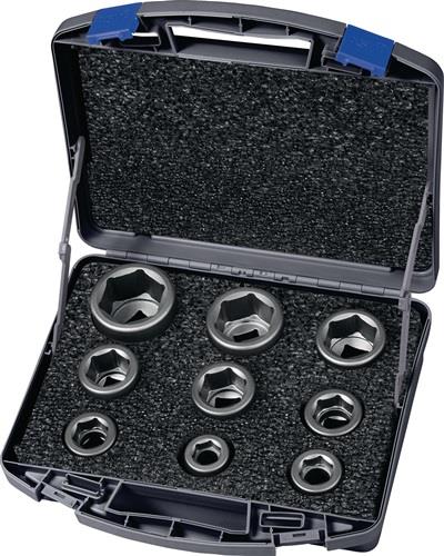 Steckschlüsselsatz in einem Werkzeugkoffer