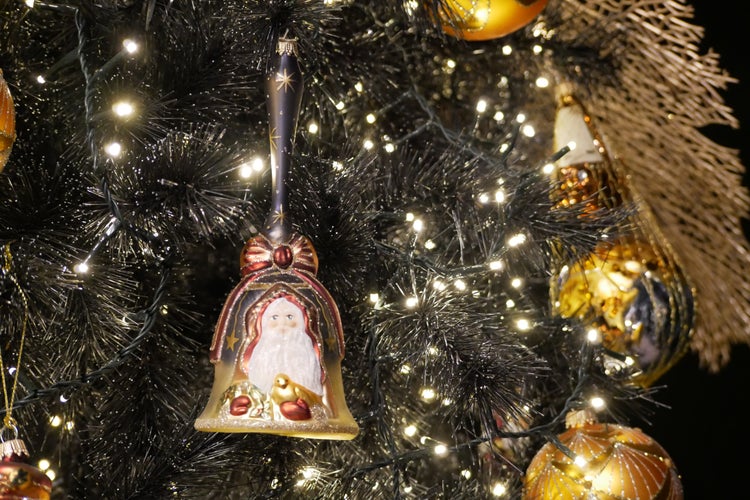 Viktorianische Weihnacht Glasornament Helmuths Glocke 16cm, 1 Stck., Weihnachtsbaumkugeln, Christbaumschmuck, Weihnachtsbaumanhänger