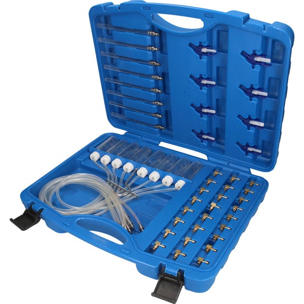 Einspritzdüsen-Prüfgerät Set, 41-teilig, geeignet für Bosch, Denso und Delphi