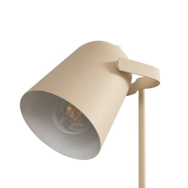 Lindby Tischlampe Ilmar (Modern) in Creme aus Metall (1 flammig, E27) - Tischleuchte Schreibtischlampe Nachttischlampe Wohnzimmerleuchte
