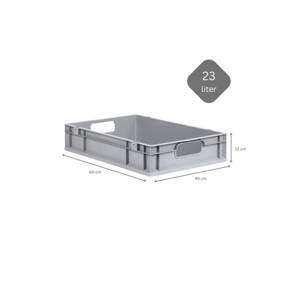 PROREGAL Spar Set 5x Eurobox Nextgen Economy Mit Auflagedeckel & 4x Schiebeschnappverschlüsse Rot Griffe Offen HxBxT 12 x 40 x 60 cm 23 Liter