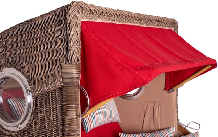 Strandkorb Rantum Teak PE grey Dessin 585