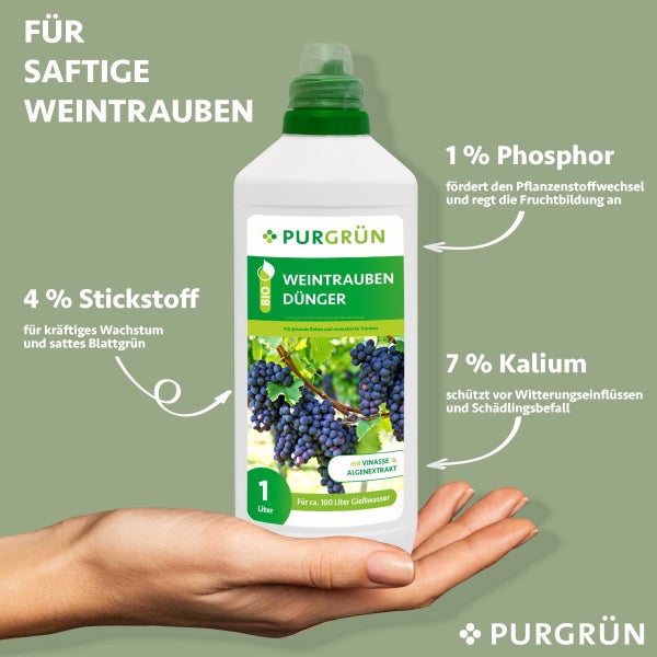 Purgrün Bio-Weintrauben-Dünger 1 Liter