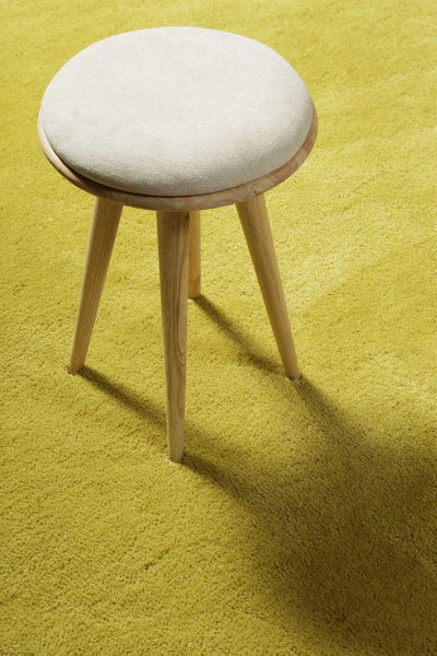 Teppich Rund Senfgelb Hochflor Pisa Homie Living 120 cm rund