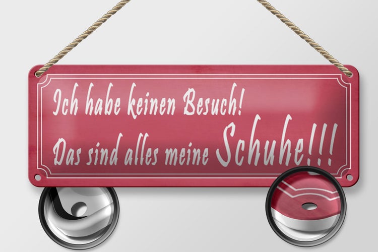 Blechschild Spruch 27x10cm das sind alles meine Schuhe Dekoration