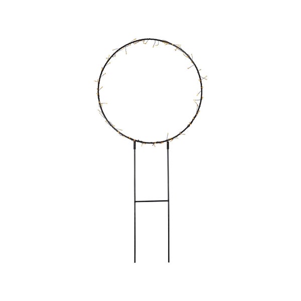 Kreisförmige LED-Gartenleuchte mit Erdspieß