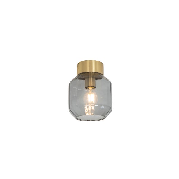 Deckenleuchte aus Glas mit Metallelementen