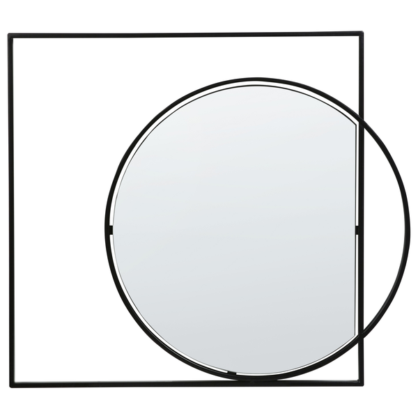 Wandspiegel AUXY 79 cm 70 cm Metall Schwarz