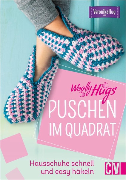 Woolly Hugs Puschen im Quadrat Hausschuhe schnell und easy häkeln