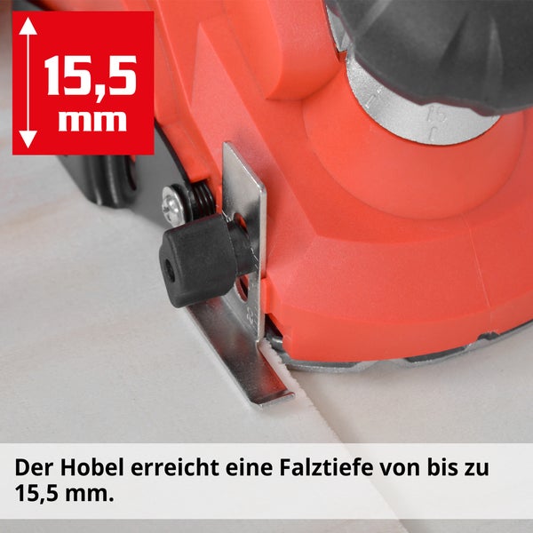 Hobel mit Falztiefe von 15,5 Millimeter