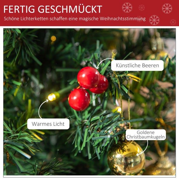 HOMCOM Weihnachtsbaum, ∅40 x 60 cm, PVC, Grün