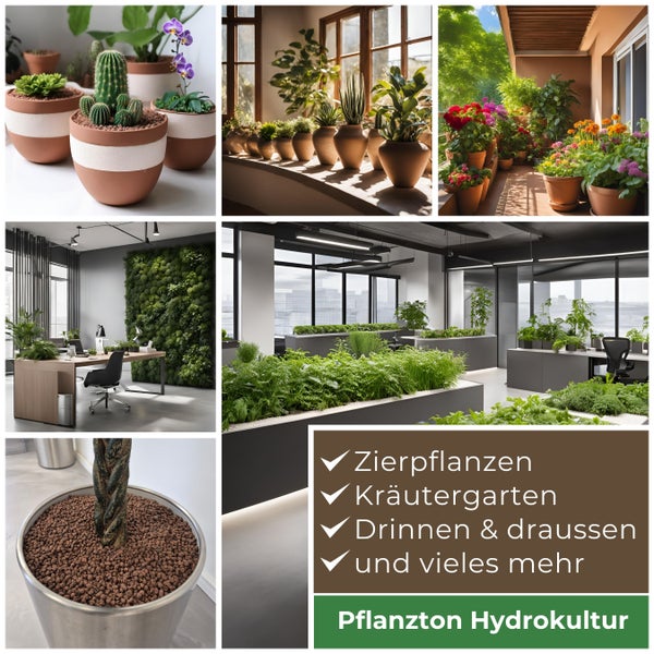 Blusana Blähton 10l Pflanzsubstrat für Hydrokultur Ton-Granulat Körnung 4-8 mm Drainagematerial & Bodenauflockerung