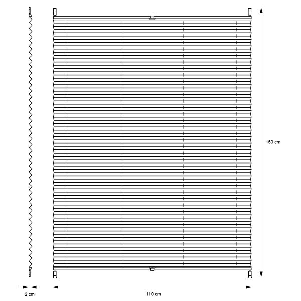 ECD Germany Plissee Klemmfix ohne Bohren 110 x 150 cm Petrol Blickdicht Sonnen- und Sichtschutz Faltrollo Jalousie mit Klemmträger für Fenster & Tür EasyFix Plisseerollo Lichtdurchlässig Fensterrollo
