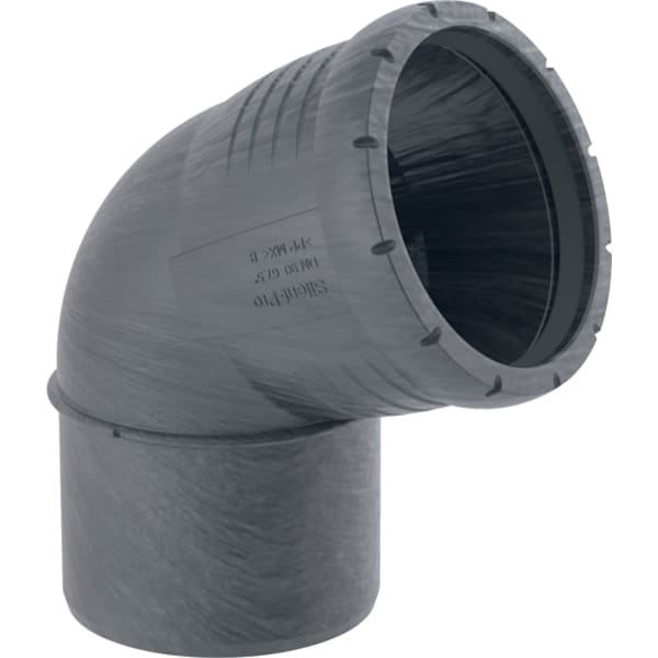 Geberit Silent-Pro Bogen 67,5 Grad Nennweite 90 aus Polypropylen für schallgedämmte Abwassersysteme