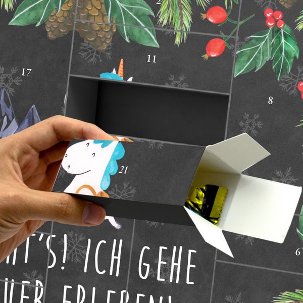 Mr. & Mrs. Panda Befüllbarer Adventskalender Einhorn Bergsteiger - Schwarz