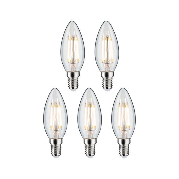Filament 230V LED Kerze E14 5x470lm 5x4,8W 2700K Klar