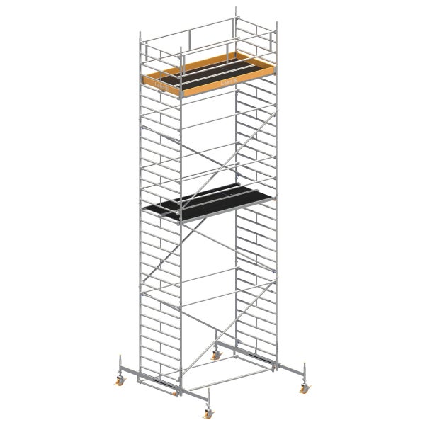 Layher Fahrgerüst mit zwei Plattformen