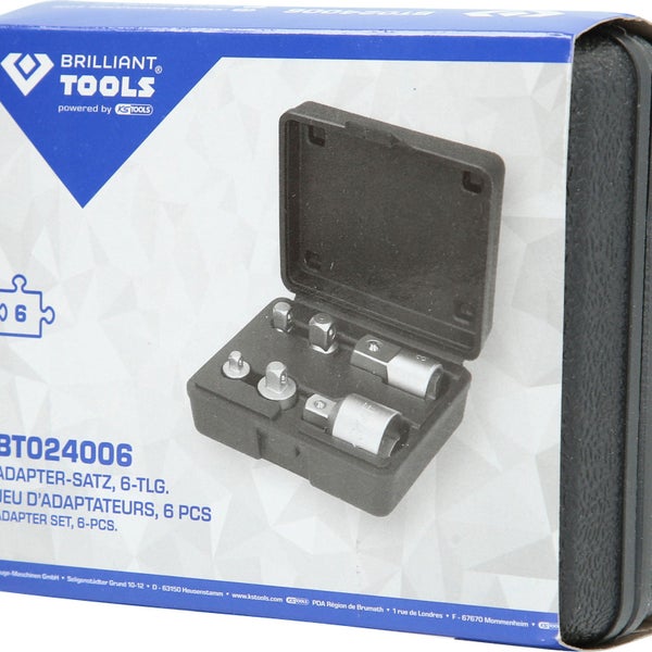 Brilliant Tools Adapter-Satz, 6-teilig, im Koffer