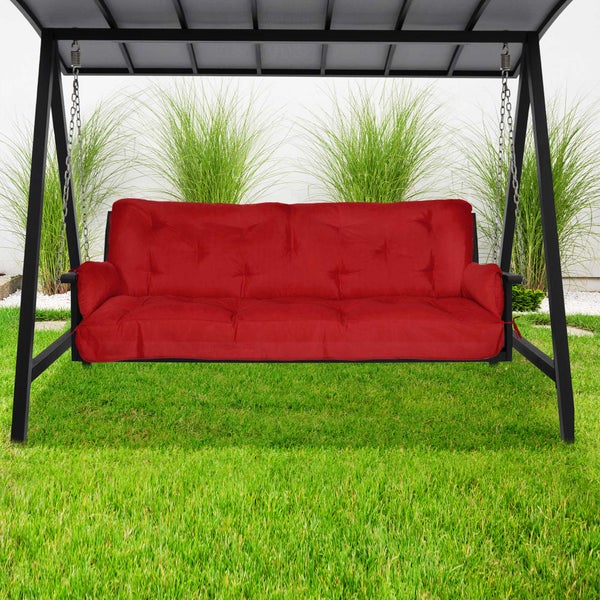 Beautissu Flair HS Hollywoodschaukelauflage 180x50x8cm Rot