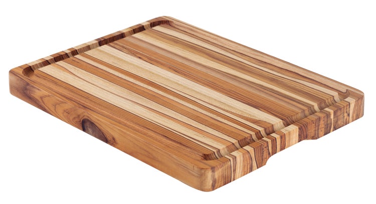 Holzschneidebrett mit Saftrille