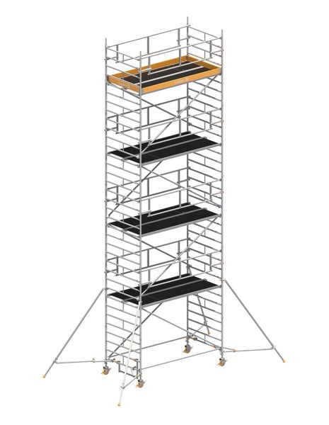 Baugerüst mit mehreren Ebenen und Rollen